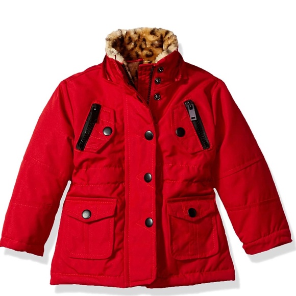12M Urban Republic Toddler Little Kids Quilted Lined COAT Hooded Girls Jacket Re - Picture 2 of 11